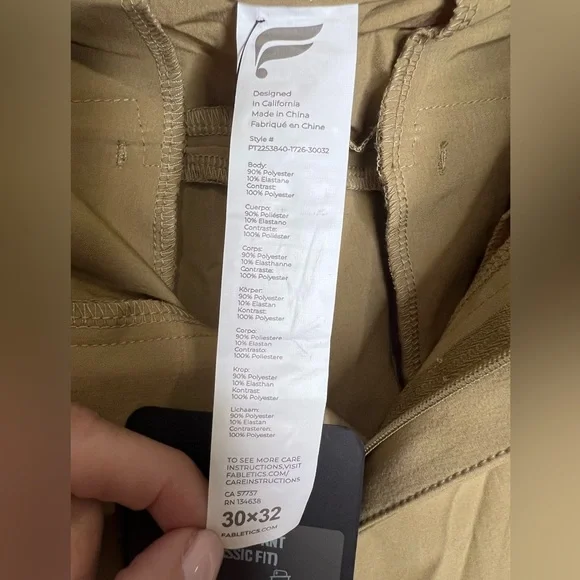 Fabletics NWT Men’s The Only Pant Classic Fit 30x32 Dark Twill - Picture 7 of 13